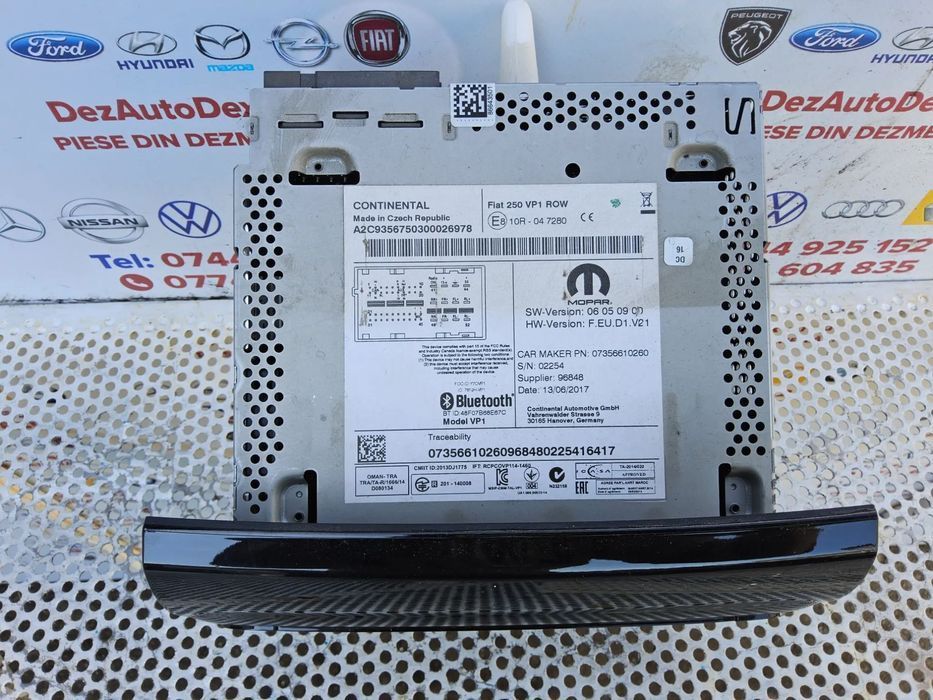 Radio Peugeot Boxer Citroen Jumper Fiat Ducato Radio cu Bluetooth continental