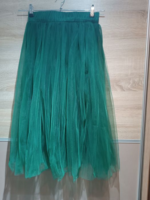 Fustă tul verde smaragd M
