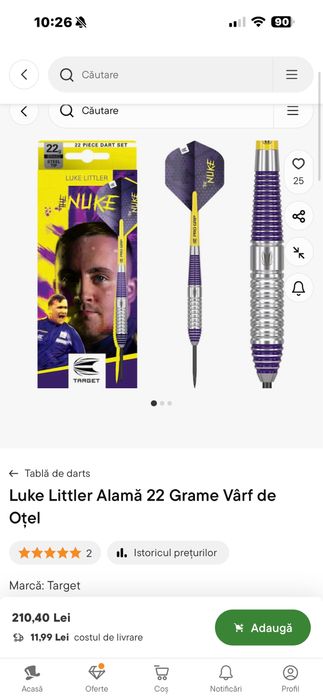 Premium Vârfuri de schimb din plastic pentru darts.
