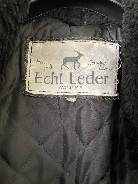 Кожено топло мъжко палто