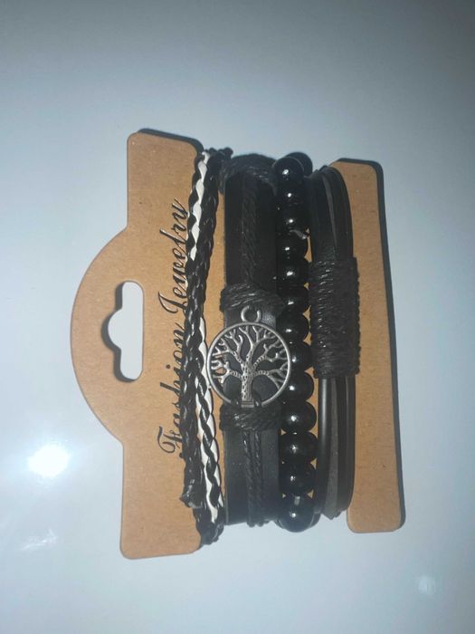 Комплект мъжки гривни + часовник