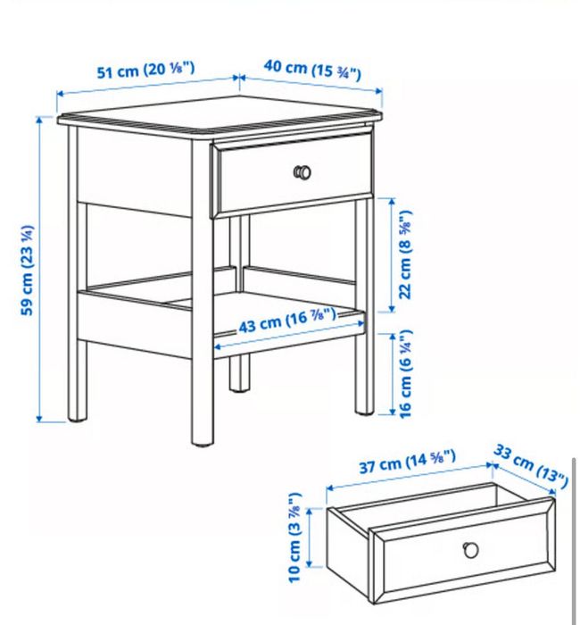 tyssedal предкроватная тумба