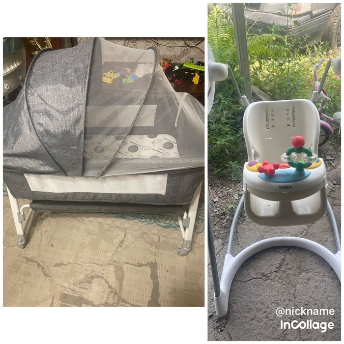 Детский манеж+качеля