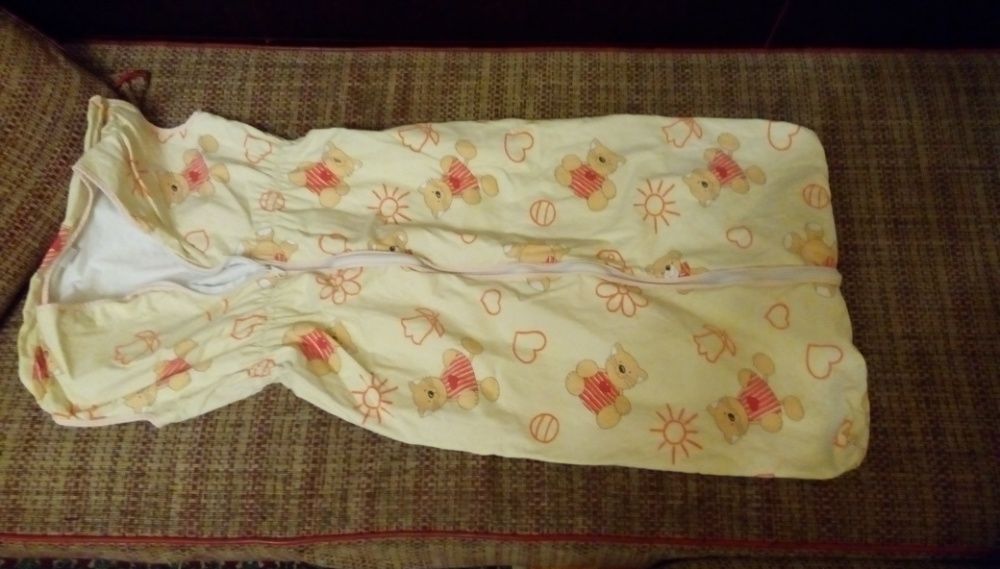 Бебешки спален чувал 100см, детско одеало с цип