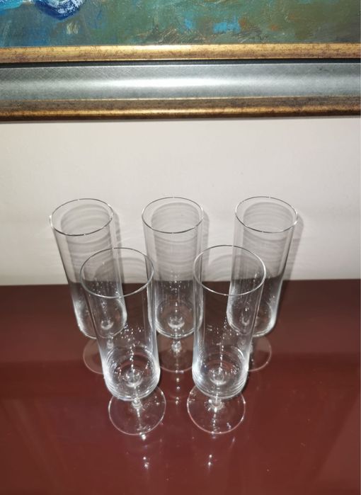 Кристални чаши за шампанско, кристални флейти 70 те години супер яки !