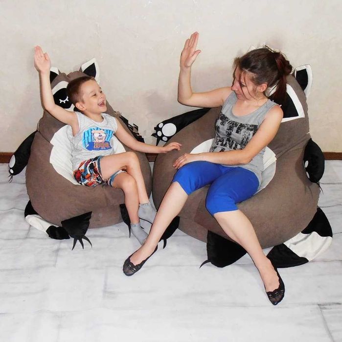 Детское бескаркасное кресло игрушка . Бин-бэг, бен-бег, кресло мешок.