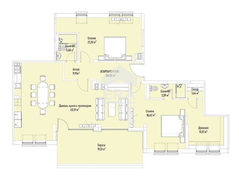 Продава се Тристаен апартамент в София, Лозенец - 201 кв.м за 3602 €/кв.м - Снимка #7