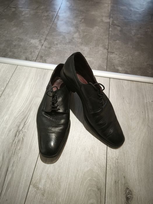 Pantofi eleganți bărbați din piele naturală neagră, mărimea 42