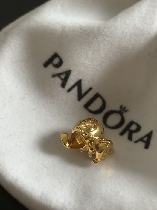 Pandora Gold Stitch Red Heart Charm