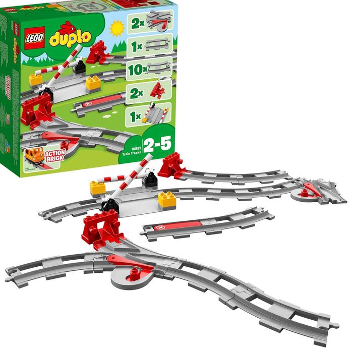 Set 3 trenuri LEGO Duplo+2 seturi extra sine+pod+piese bonus