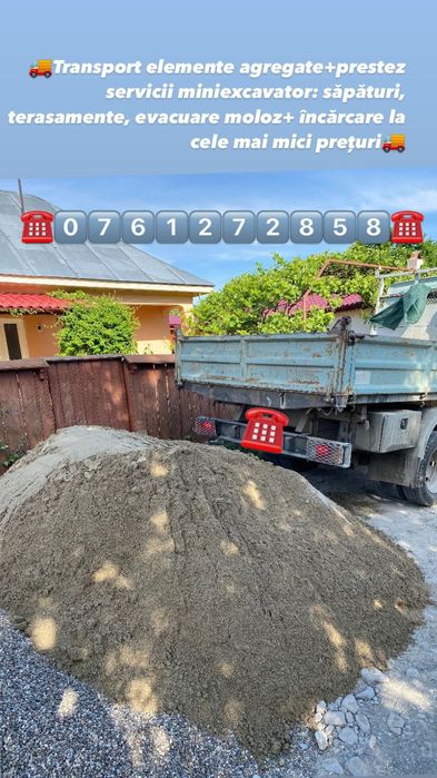 Piatră,Nisip,Sort,Pământ-Vegetal,Miniexvavator,Săpături,Excavații