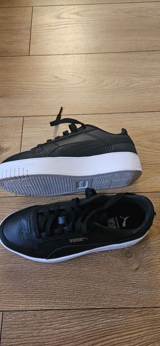 Черни кожени маратонки Puma