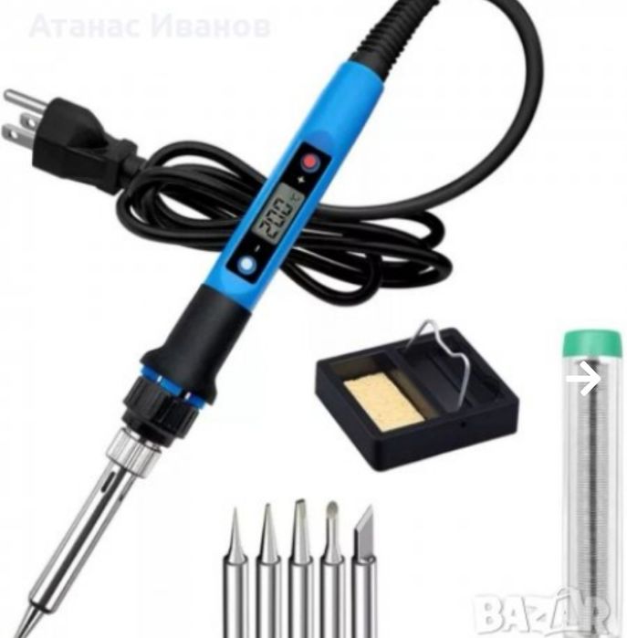 Професионален поялник 80W с електронно регулиране на температурата от