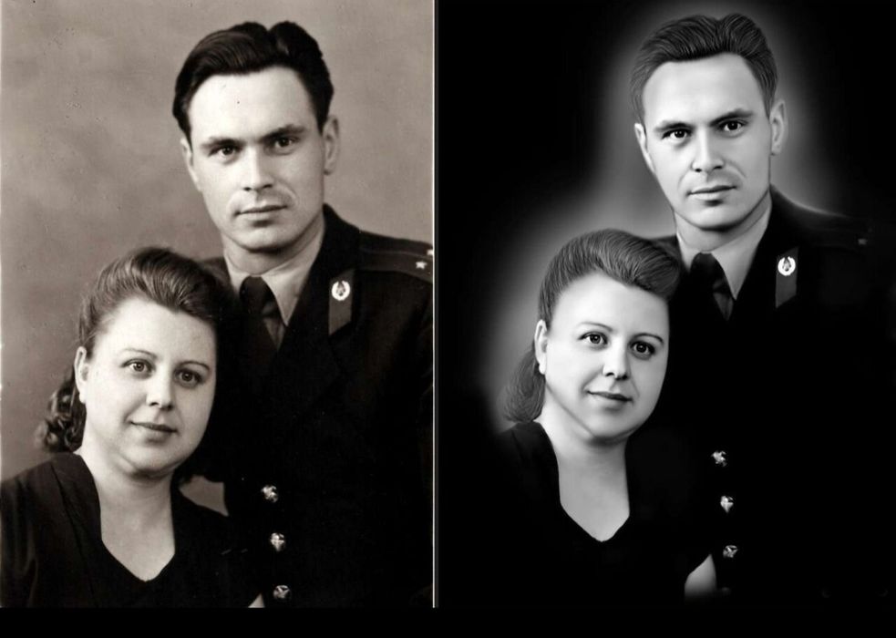 Ретушь фото для гравировки на памятник