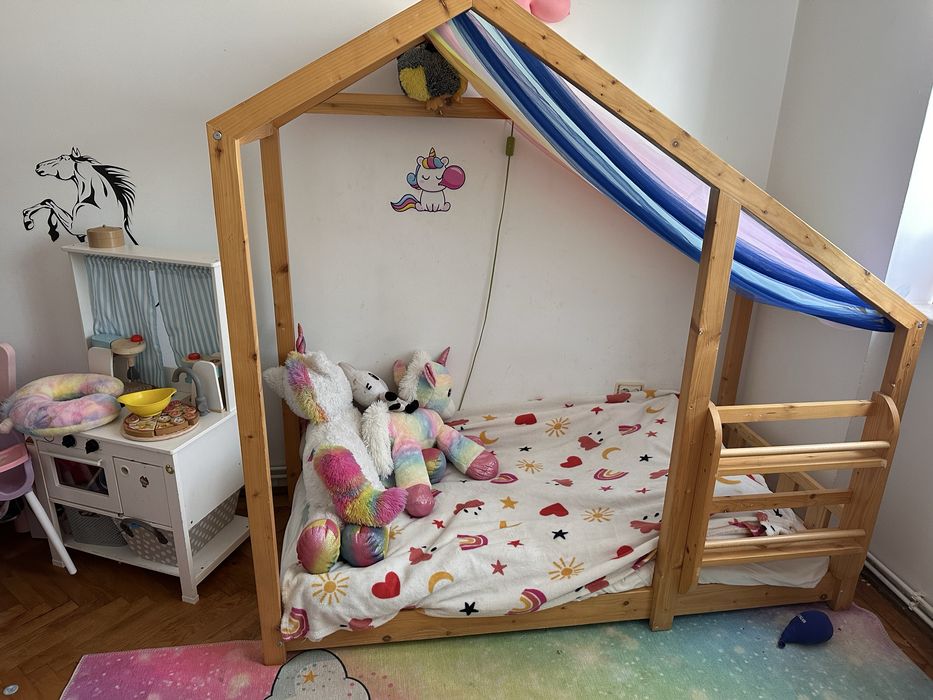 Pat copii Montessori tip casuta( casa pat)