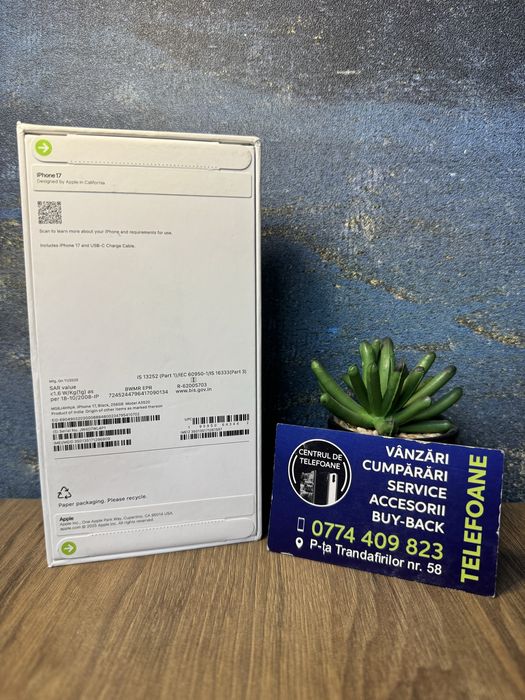 Iphone 17/256Gb/Garantie 2Ani Centrul de Telefoane/Rate