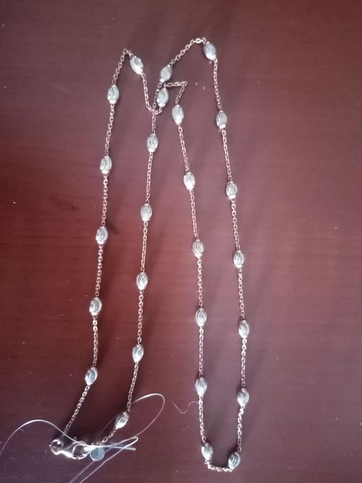 Комплект:цепочка 45см и браслетик  серебро в позолоте