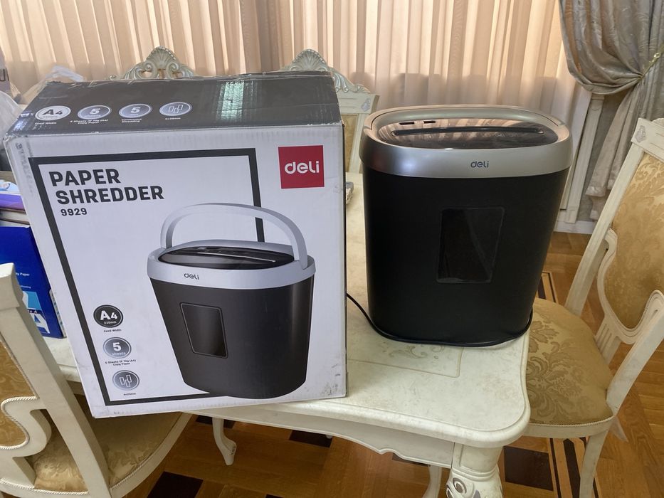 Уничтожитель для бумаги Deli 9929 17л/ 6,4кг Оригинал Deli Скидки !!!