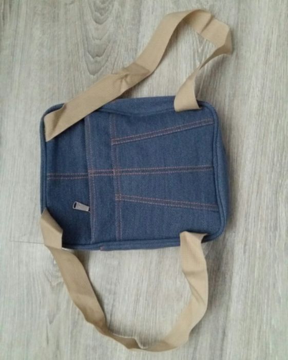 Geanta noua reglabila postas de blugi ghiozdan jeans scoala