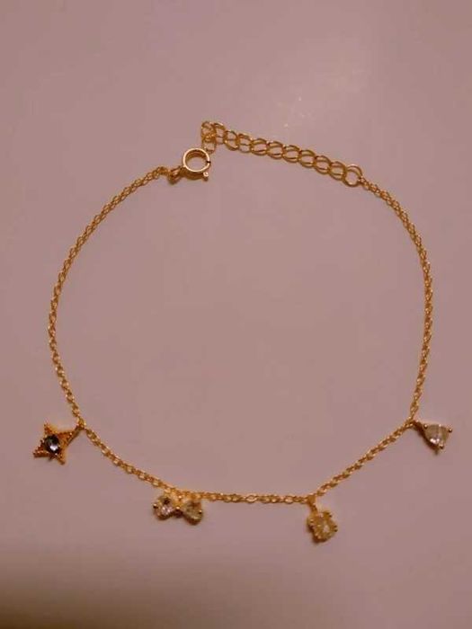 Bratara argint,placat aur ,zirconiu ,in cutie cadou