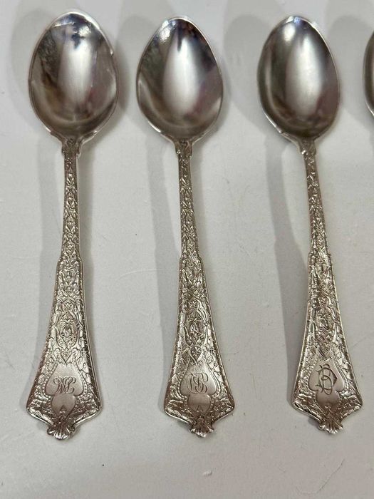 SET 6 LINGURITE ARGINT 925 - TIFFANY & CO - "Persian" Pattern - 1872 !