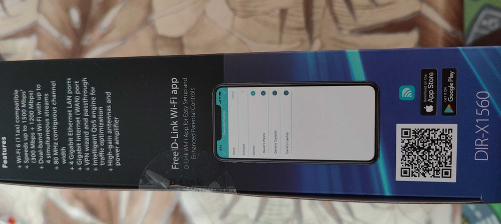 Нов D-Link EXO AX 1500 Wi-Fi 6 рутер smart app