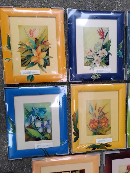 tablou pe sticla gen vitraliu 37/31 cm nou