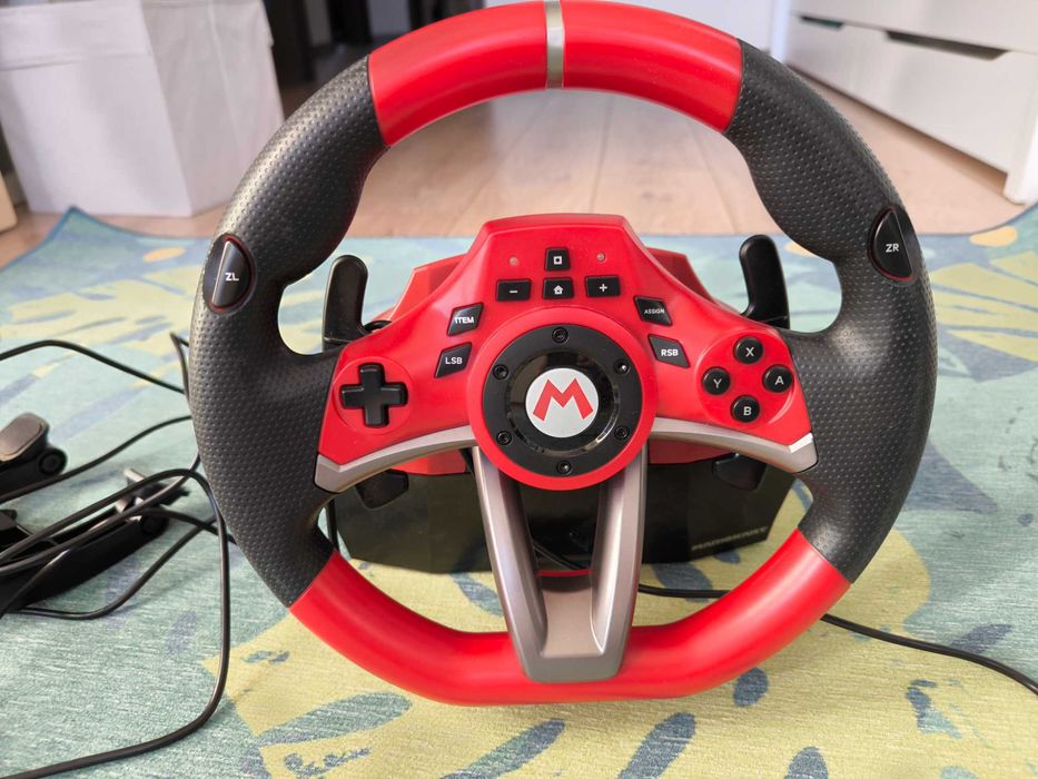 Волан с педали HORI - Pro Deluxe, Mario Kart (Nintendo Switch/PC)