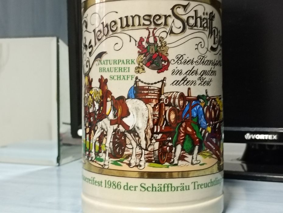 Halba de colecție vintage de la festivalul de bere din 1986 din regiunea Bavaria - 1 L