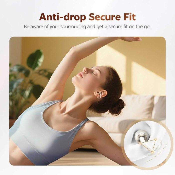 QCY C50 щипки за уши, безжични Bluetooth 6.0 слушалки