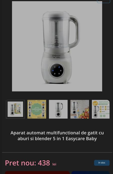 Aparat automat multifunctional de gatit cu aburi si blender, 5 in 1