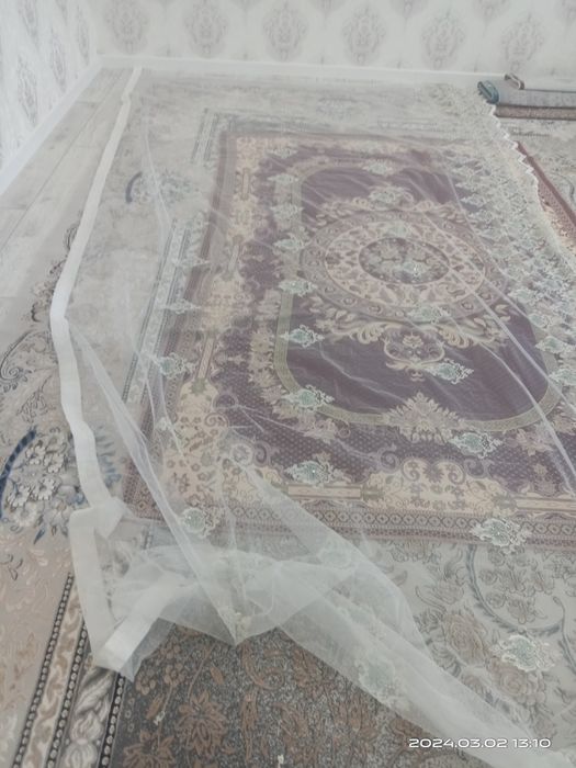 Шторы с тюлью. Зал.