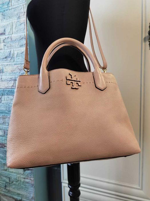 Geanta roz dama mana umar piele naturala Tory Burch