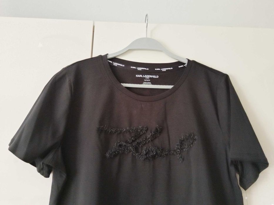 Karl Lagerfeld Маркова оригинална черна тениска нова