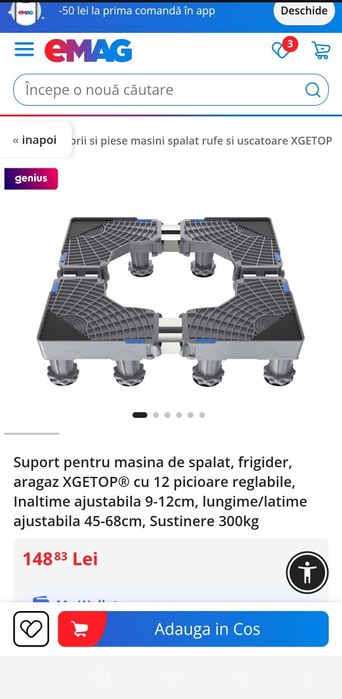 Platforma stand reglabil  masina de spalat frigider aragaz