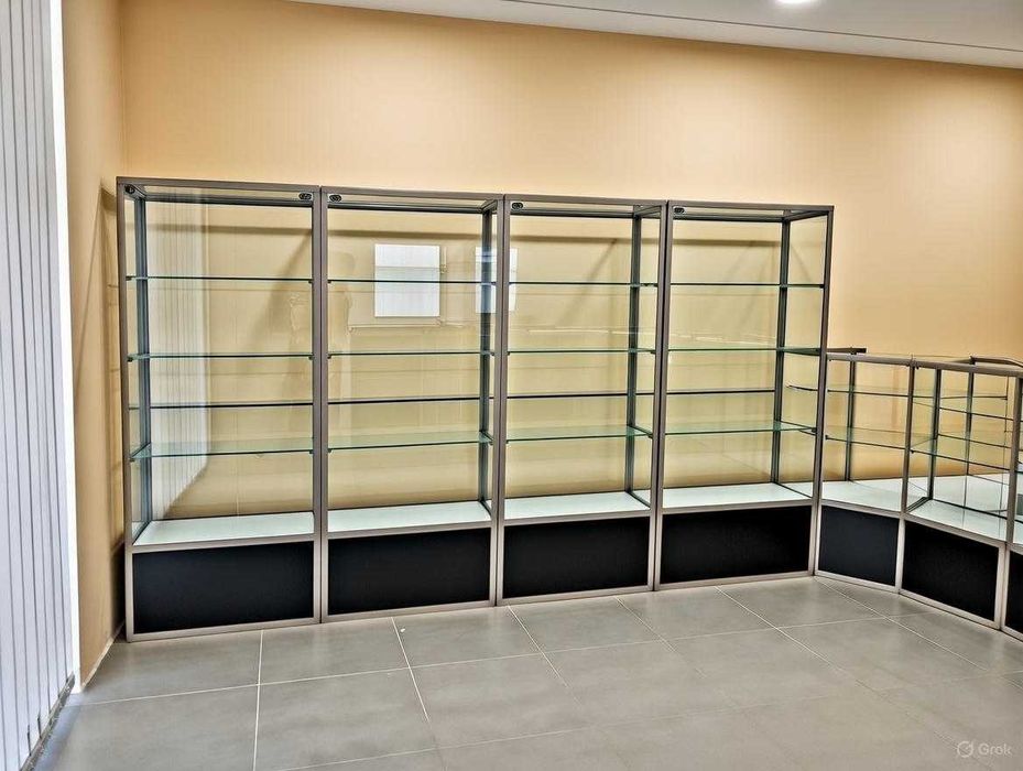 Витрина, стеклянная, metal oynaly vitrina