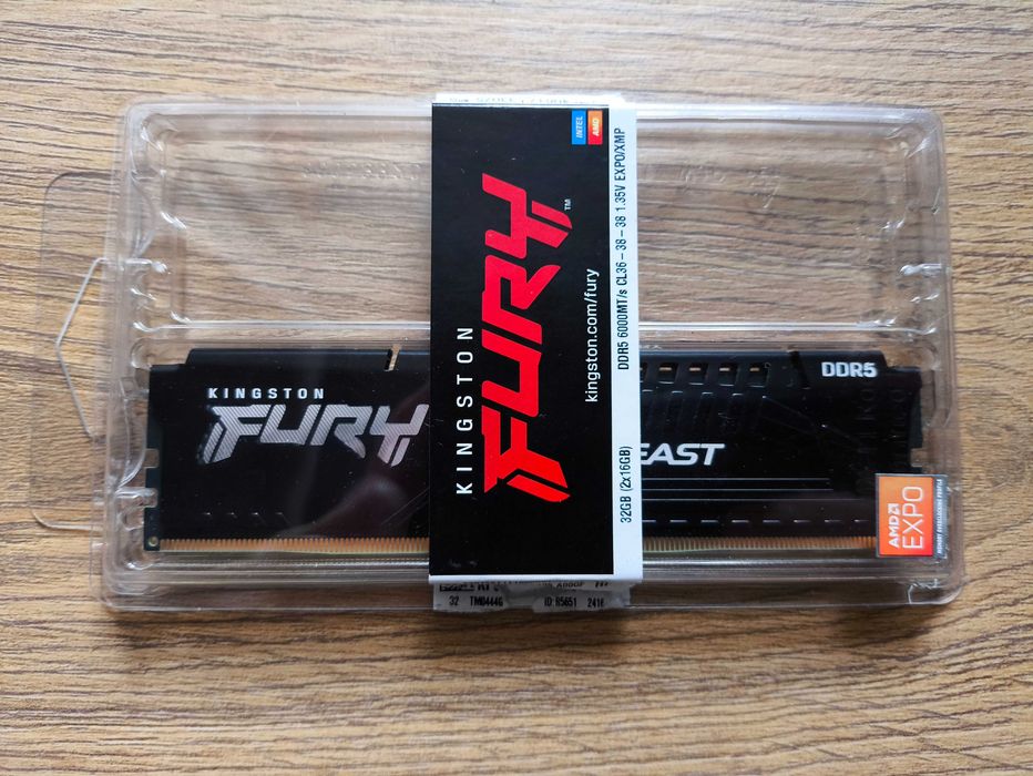 Ram kingston fury beast ddr5 16gb 6000 cl36 hynix/samsung