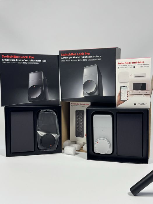 Ключалка за врата SwitchBot Wifi Smart Door Lock Pro Троен Комплект