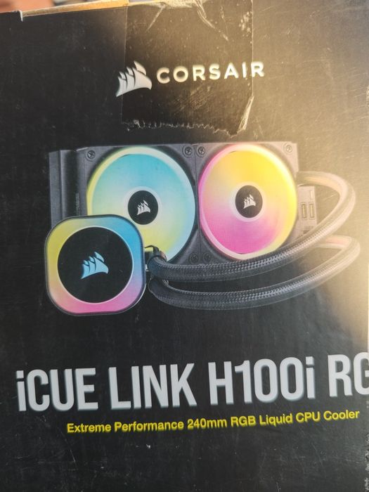 Corsair Cooler procesor iCUE LINK H100i RGB LCD RGB, 2x 120mm, Negru