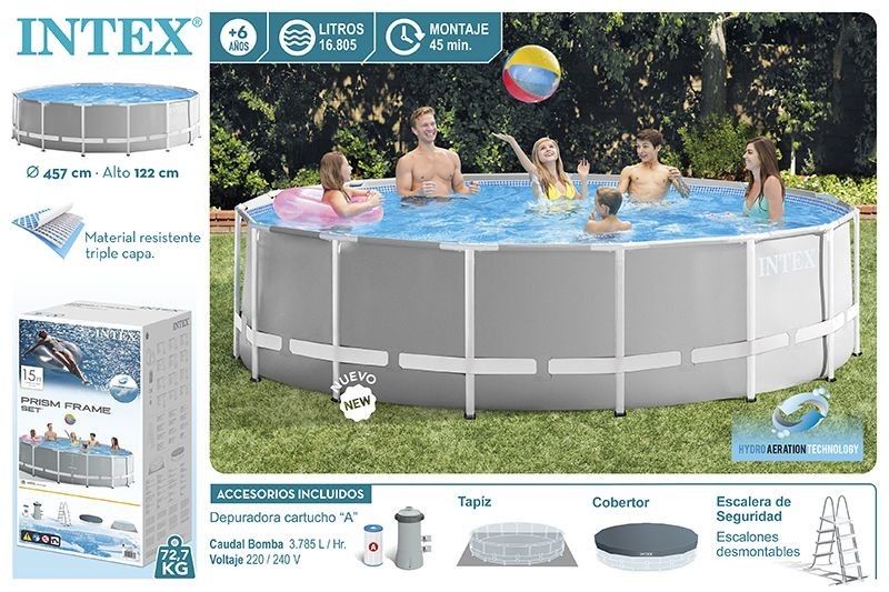 Бассейн каркасный(круглый) Intex 457×122