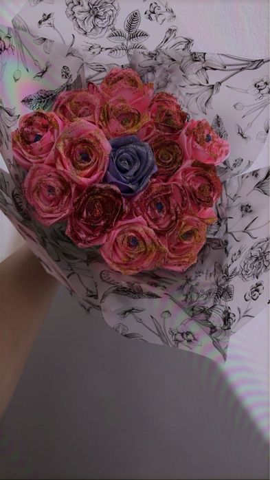 Buchet de flori satin