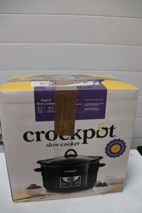 Бавна готварска печка Crock-Pot Crock Pot 4.7, Черна: 4.7л, Гланцово черна, Цифрова, с обратно броене