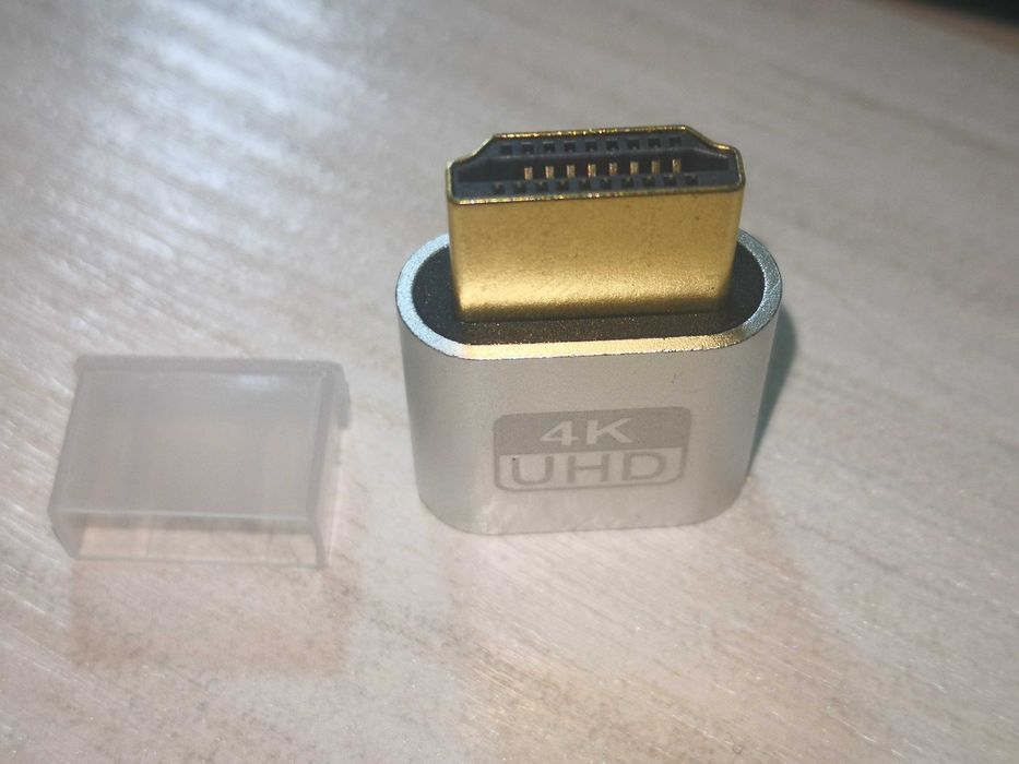 Adaptor HDMI/Displayport Dummy 4K - Ideal pentru Remote Desktop