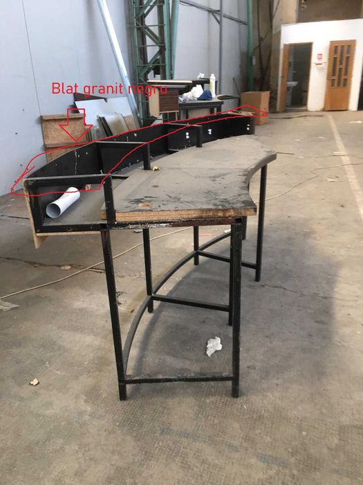 Mobilier gradina, bar, terasa, granit. plexilgas, picioare masa