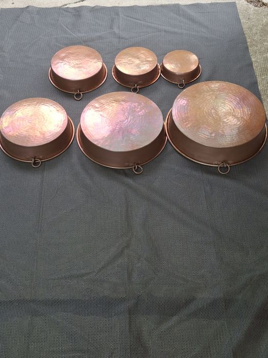 Tavi de copt vintage, cupru