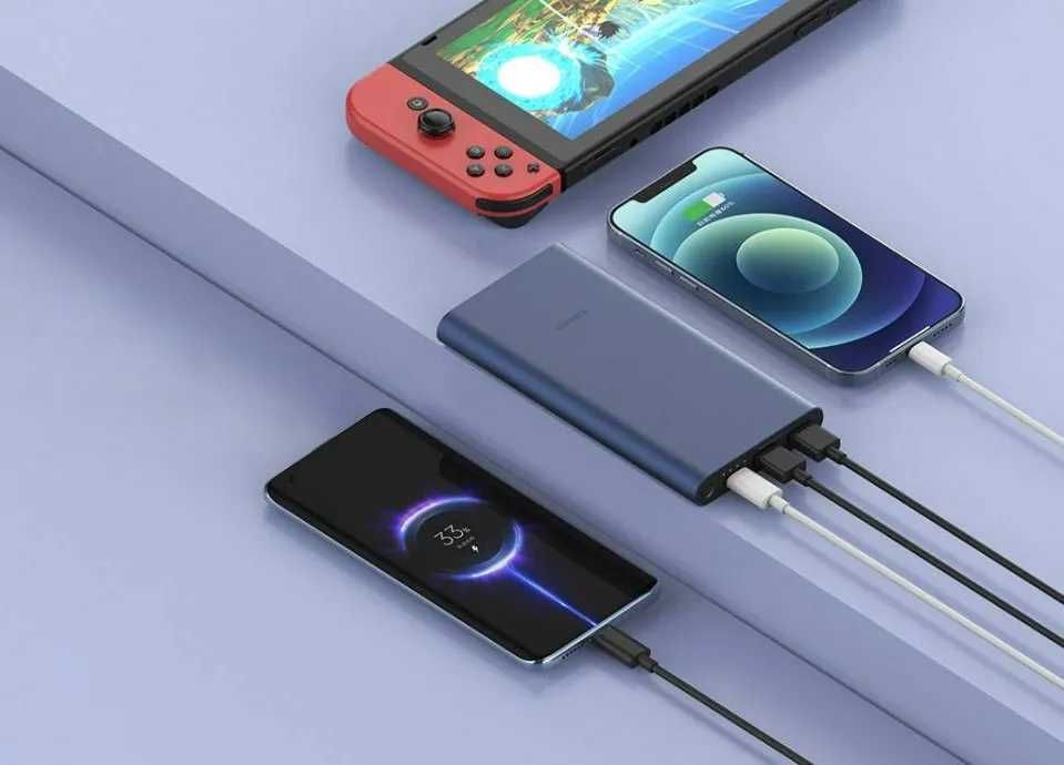 Внешний аккумулятор Xiaomi Mi Power Bank 3 (10000 mAh, 22,5W синий)