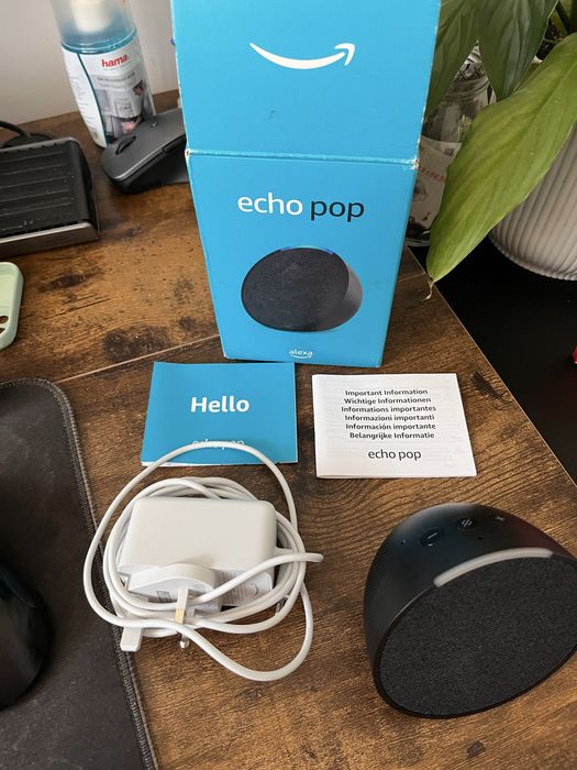 Amazon Echo Pop – Boxă inteligentă cu Alexa – Sunet de calitate - ca nouă