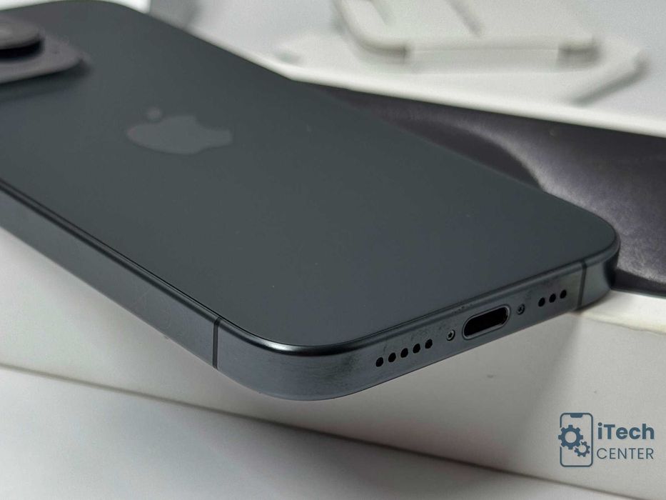 iPhone 15 Pro, 256GB, Black Titanium, НЕРАЗЛИЧИМ ОТ НОВ, 1г. ГАРАНЦИЯ!
