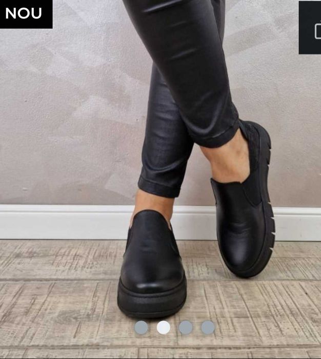 Pantofi noi din piele