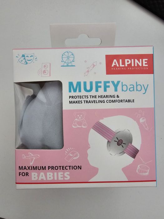 Casti antifonice pentru bebelusi de la 0-3 ani Muffy Baby Pink ALP24951, Alpine